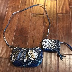 Vera Bradley crossbody with matching wristlet